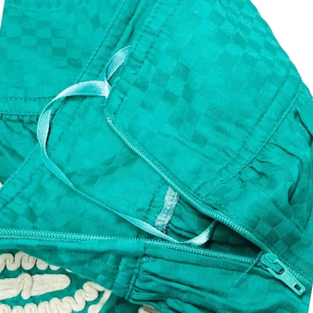 Green Embroidered Mini Skirt Bohemian Festival‎ Party Summer Medium